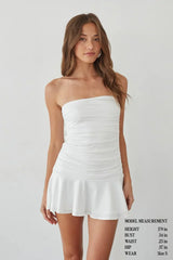 Alora Strapless Ruched Mini Dress