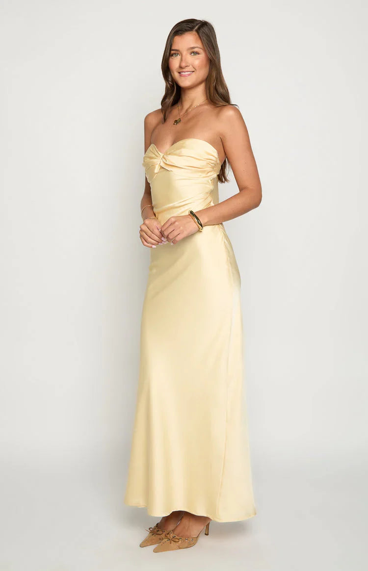 Ashley Yellow Formal Maxi Dress